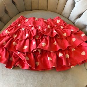 Mini Boden coral skirt with heart detail